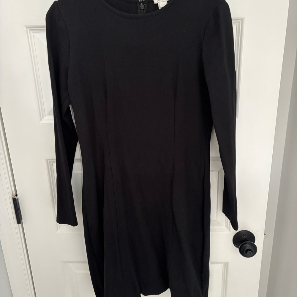 J. Crew Black Long-Sleeve Bodycon Dress